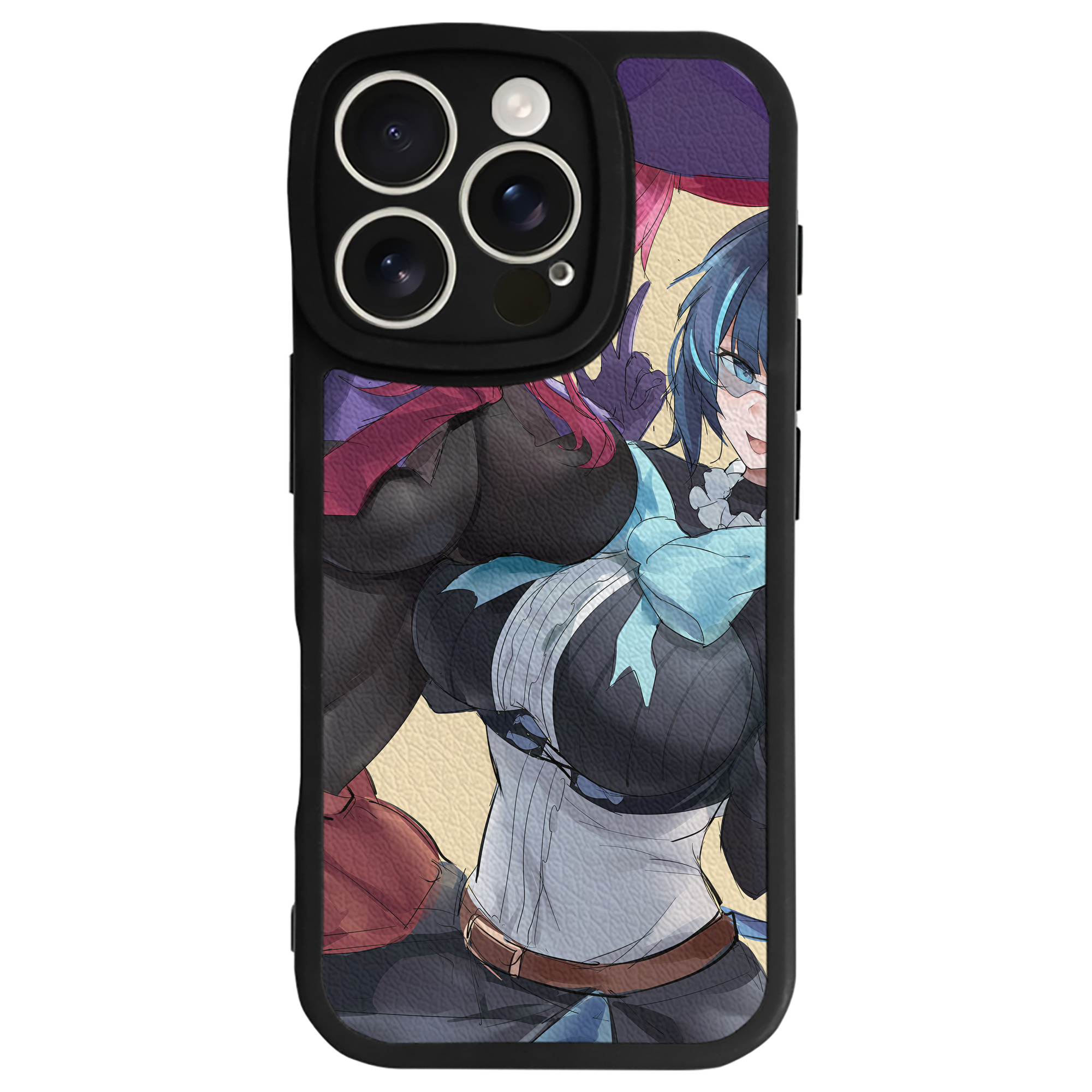 （画像用） 遊☆戯☆王 Yu-Gi-Oh! 【iPhone 16シリーズ対応】シリコンスマホケース（レザー調） 材質：シリコン